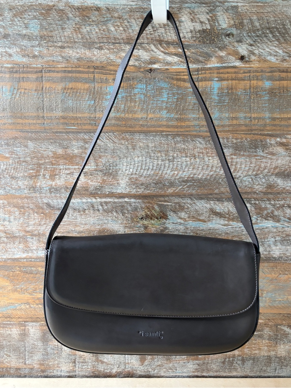Vintage “i santi” Italian Leather Shoulder Bag
